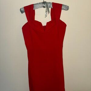 JOA Los Angeles Women's Sweetheart Neck Red Dress - Size Small
